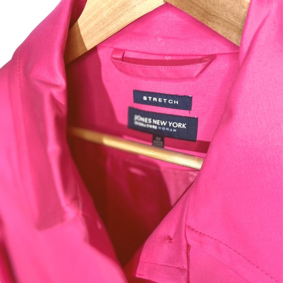 Jones New York Signature Woman - Swing Coat - Stretch - Fuchsia - 1x - Picture 4 of 6